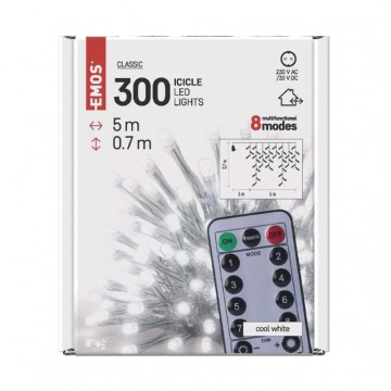 Łańcuch D4CC02, sople, zimna biel, IP44