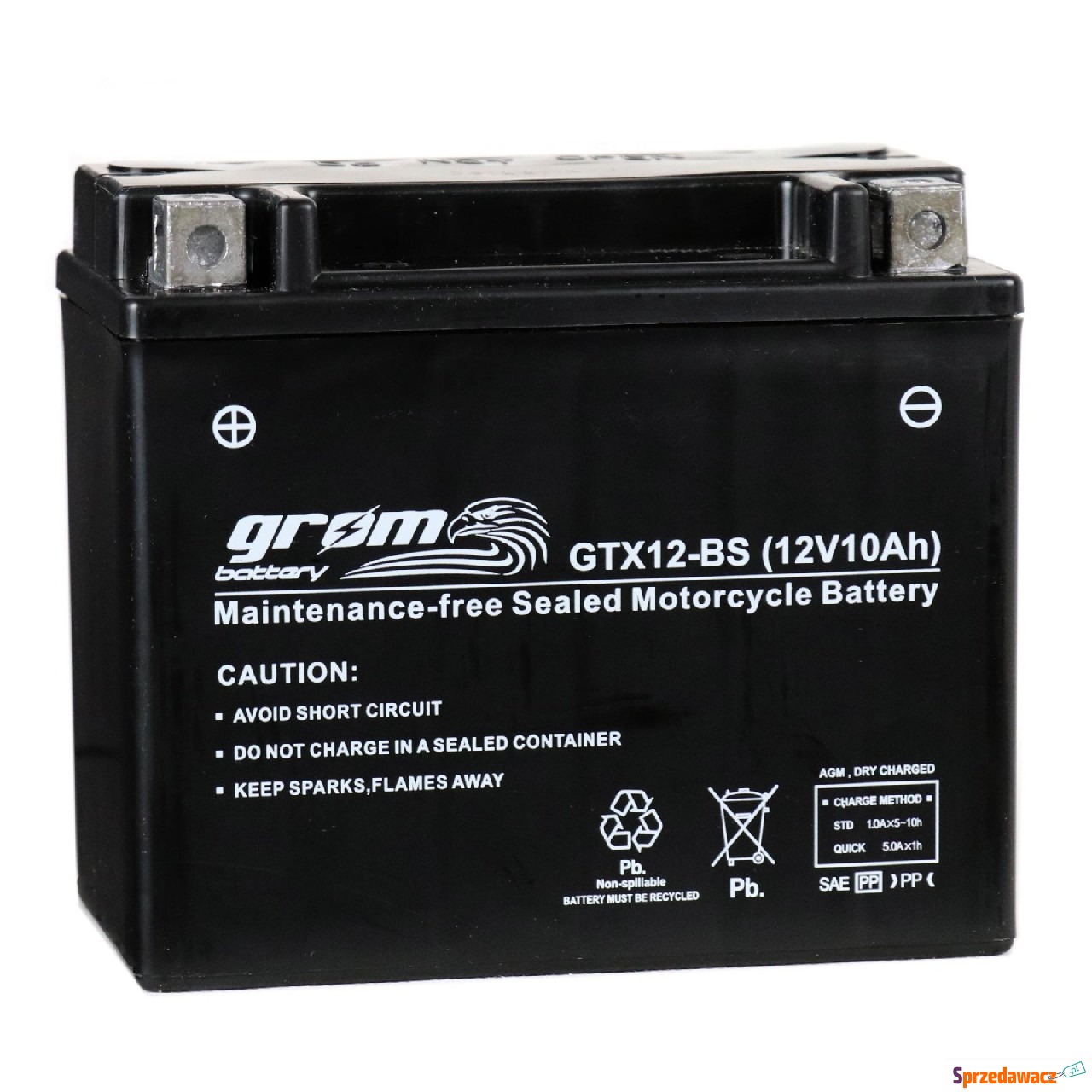 Akumulator 10Ah 180A Grom Gtx12-bs...