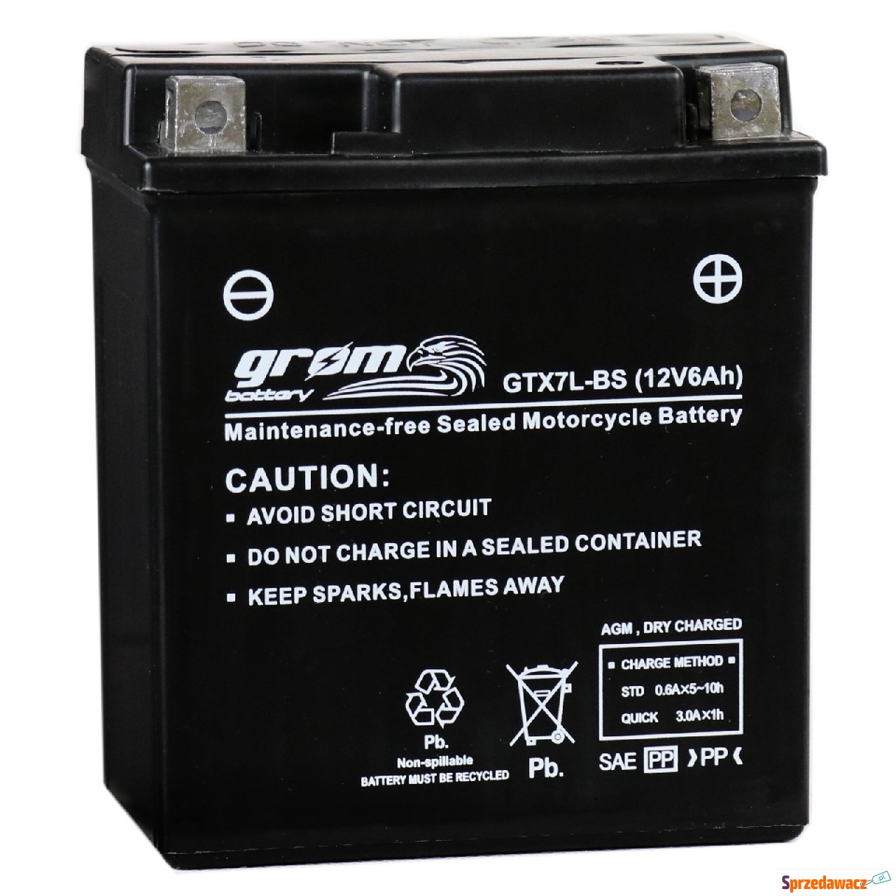 Akumulator 6Ah 120A Grom Gtx7L-BS...