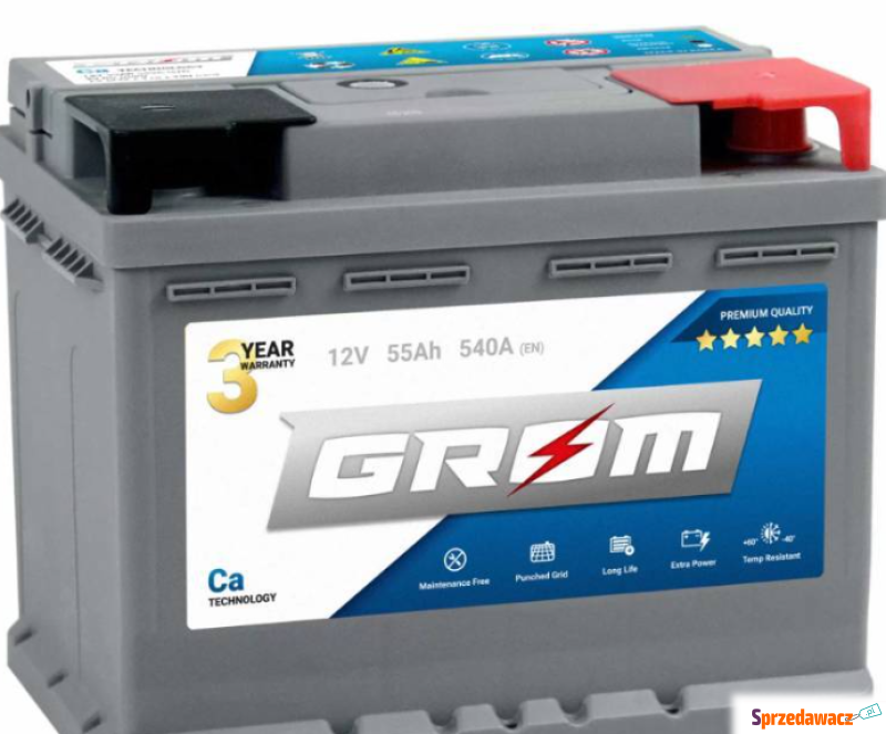 Akumulator 55Ah 540A GROM Premium