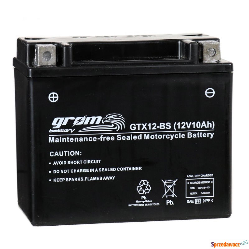 Akumulator 10Ah 180A Grom Gtx12-bs 12V - Układ elektryczny - Oświęcim