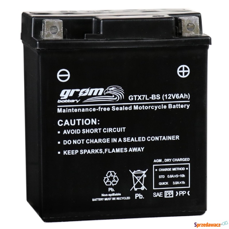 Akumulator 6Ah 120A Grom Gtx7L-BS 12V - Układ elektryczny - Oświęcim