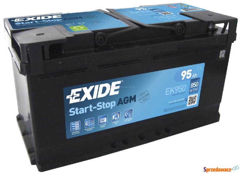Akumulator 95Ah 850A Exide AGM - Akumulatory - Oświęcim