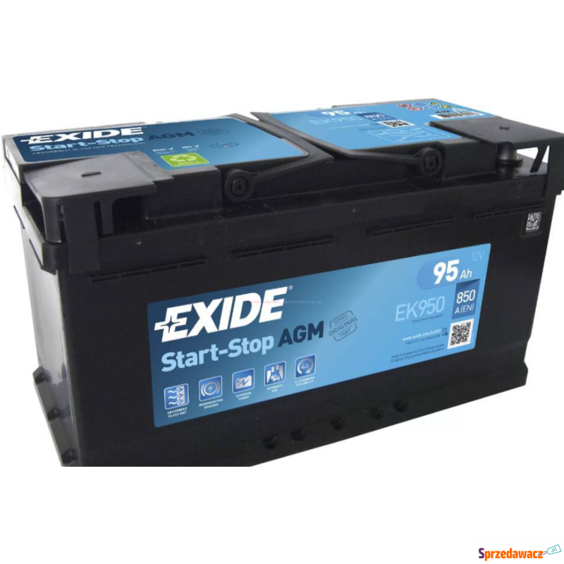 Akumulator 95Ah 850A EXIDE agm start&stop EK950 - Akumulatory - Siedlce