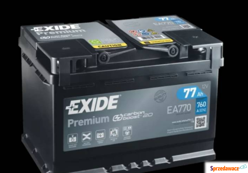 Akumulator 77Ah 760A Exide Premium - Akumulatory - Siedlce