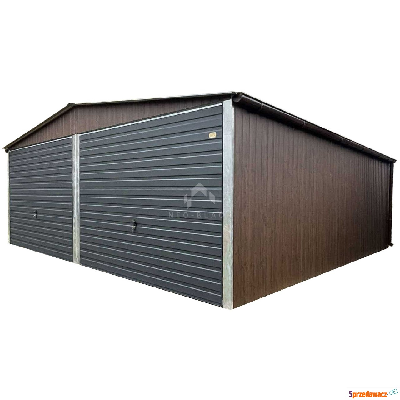 Garaż blaszany 6x5,8m 2x Brama...
