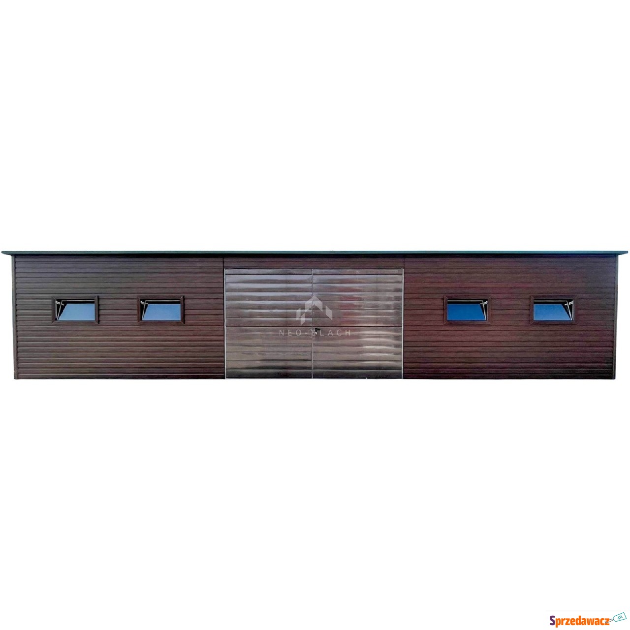 Garaz blaszany 13,5x4,5m Brama...