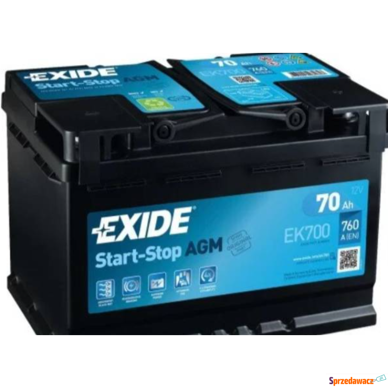 Akumulator 70Ah 760A Exide AGM...