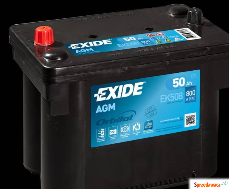 Akumulator 50Ah 800A Exide Orbital AGM startstop... - Akumulatory - Siedlce