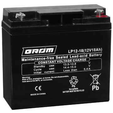 Akumulator 12V 18Ah Grom LP12-18