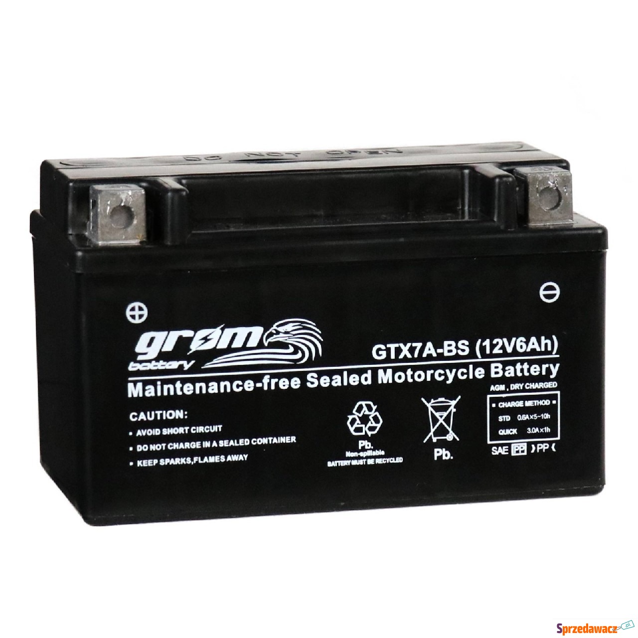 Akumulator 6Ah 120A Grom Gtx7a-bs