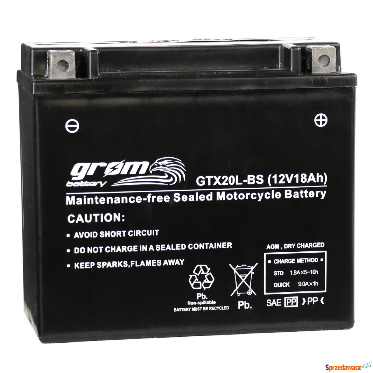 Akumulator 18Ah 270A Grom Gtx20l-bs