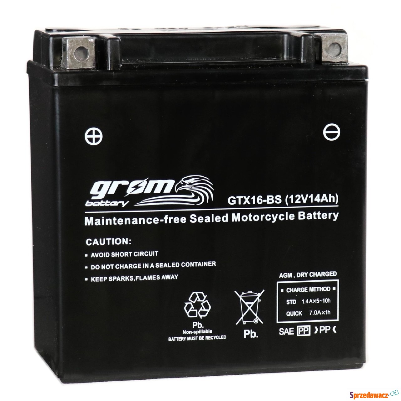 Akumulator 14Ah 230A Grom Gtx16-bs