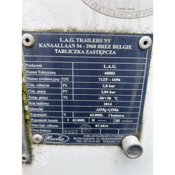 SILOS Lag 03 TI A3 63000L LAG 03-Ti-A3 63000L... - Naczepy ciężarowe - Margonin - zdjęcie 4