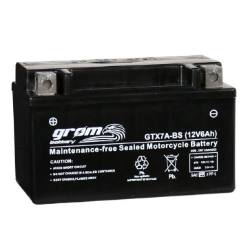 Akumulator 6Ah 120A Grom Gtx7a-bs