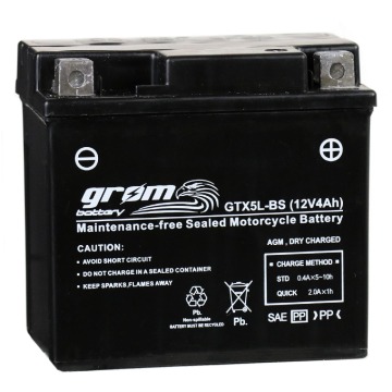 Akumulator 4Ah 80A Grom Gtx5l-bs