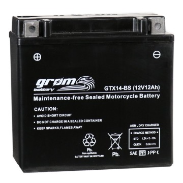 Akumulator 12Ah 200A Grom Gtx14-bs