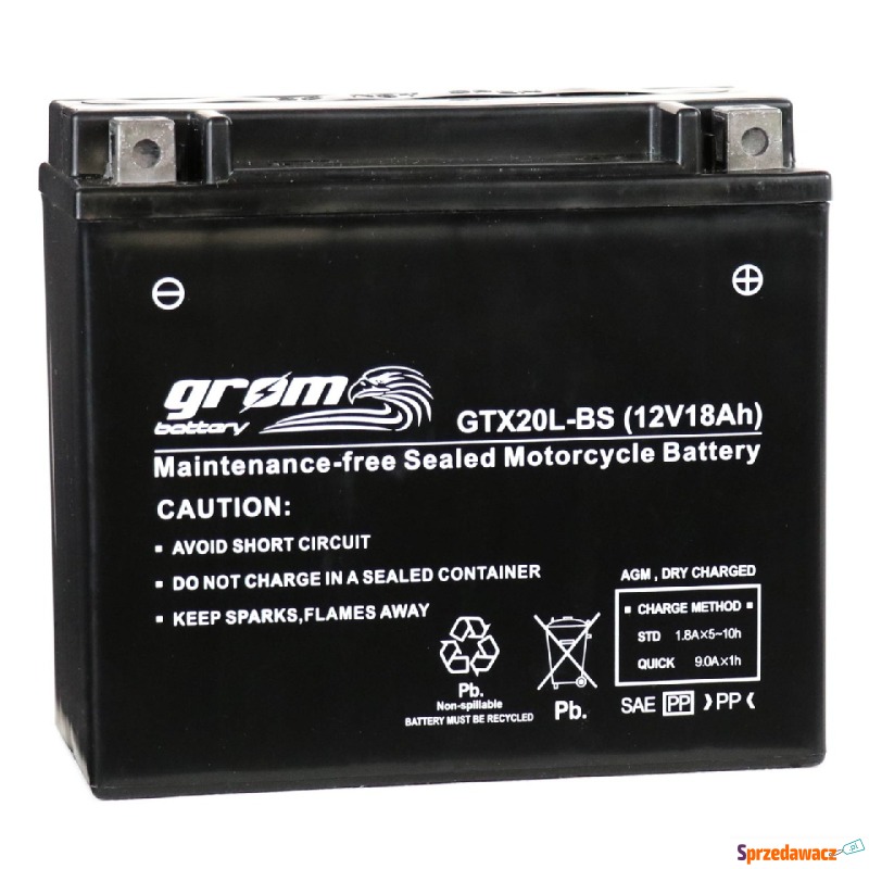 Akumulator 18Ah 270A Grom Gtx20l-bs - Układ elektryczny - Oświęcim