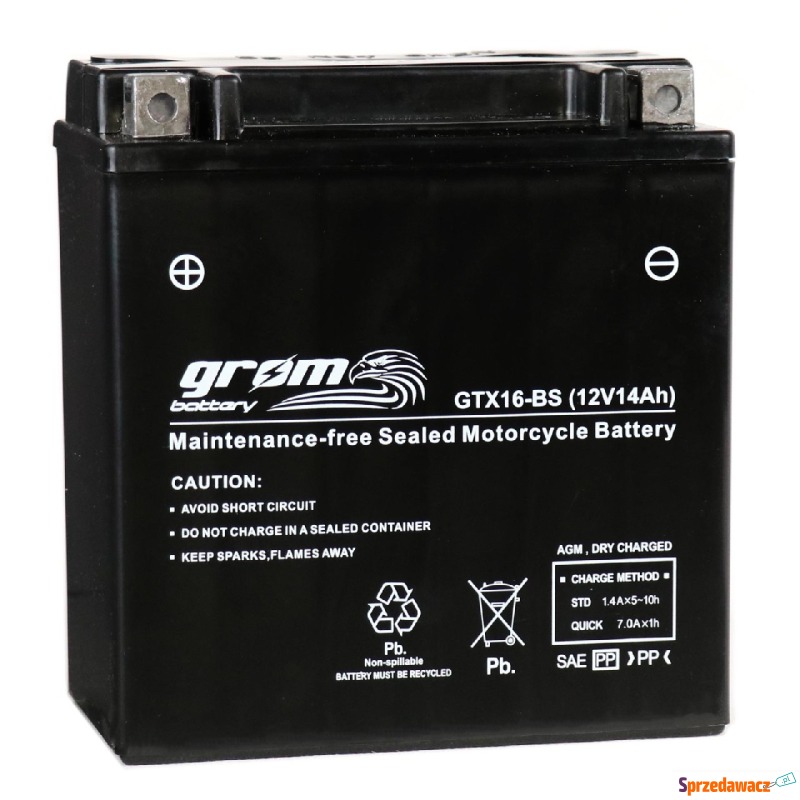 Akumulator 14Ah 230A Grom Gtx16-bs - Układ elektryczny - Oświęcim