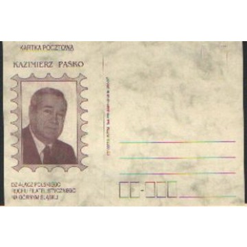 Kart. pocztowa  Kazimierz Paśko **