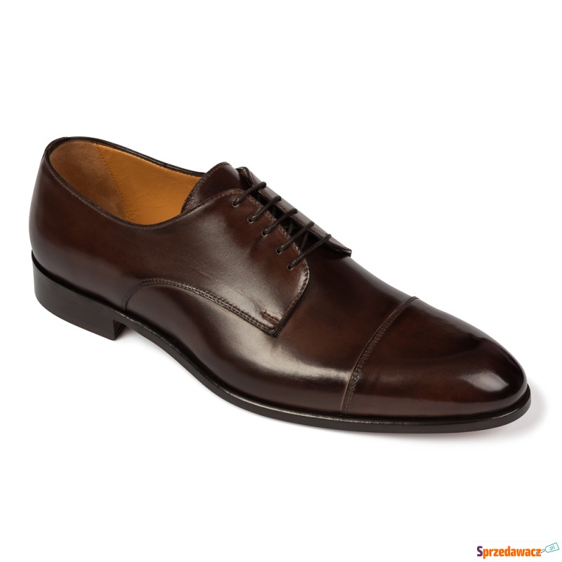 Brązowe eleganckie buty męskie typu Derby Van... - Buty sportowe miejskie... - Gdańsk