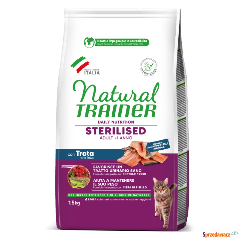 Natural Trainer Cat Sterilised, pstrąg - 1,5 kg - Karmy dla kotów - Koszalin