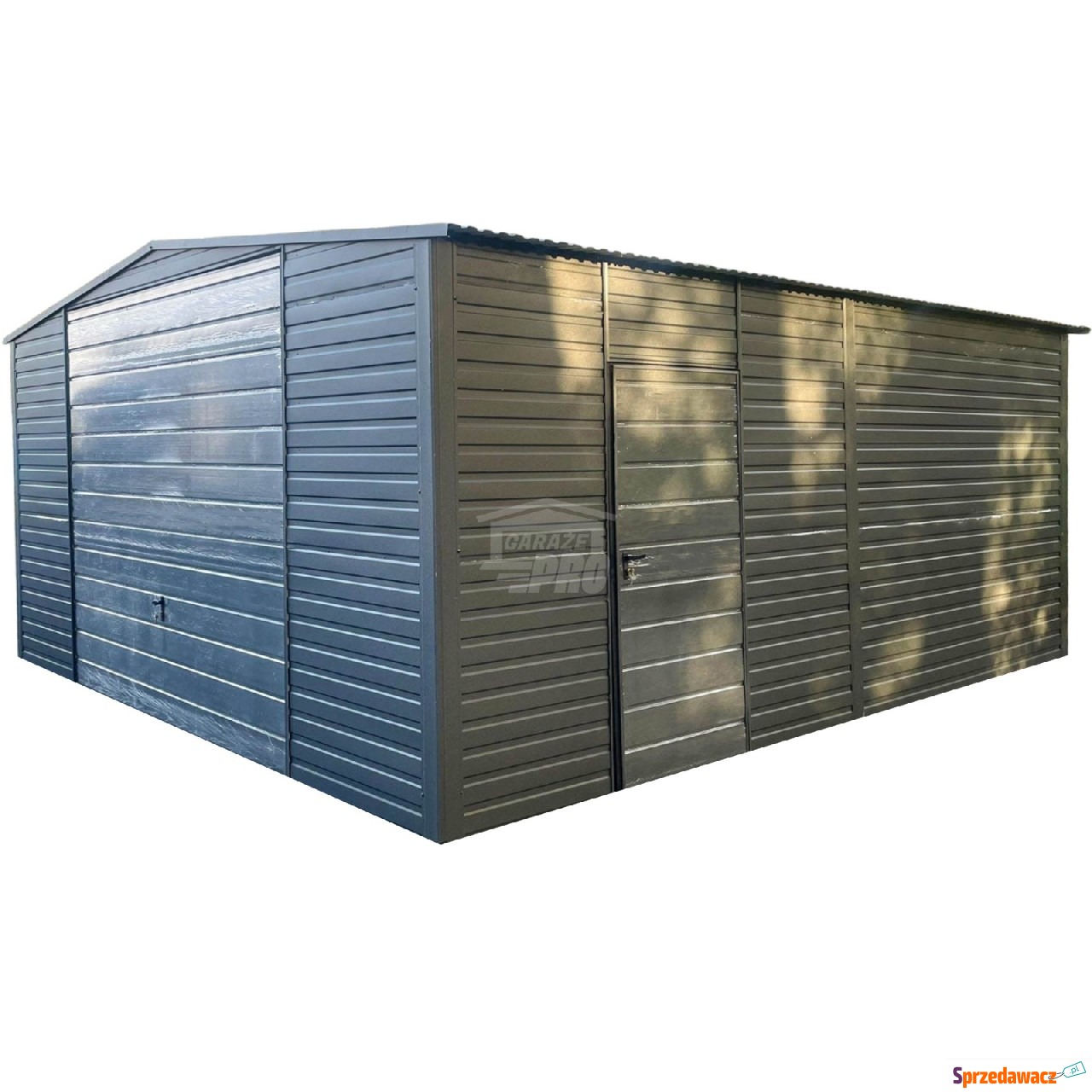 Garaż blaszany 5x5,5m - Brama...