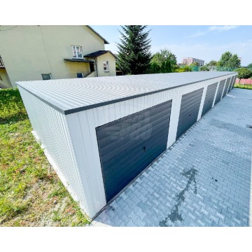 Rząd garaży 28x5,5m 7x bramy uchylne dach spad... - Garaże i wiaty - Ciechanów - zdjęcie 3