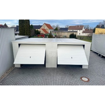 Garaż blaszany 8x7m - 2x brama uchylna - biały... - Garaże i wiaty - Zakopane - zdjęcie 4