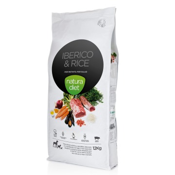 Natura Diet Adult Iberico & rice, wieprzowina iberysjka z ryżem - 2 x 12 kg