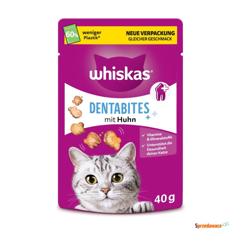 Whiskas Dentabites - Z kurczakiem, 6 x 40 g - Przysmaki dla kotów - Białogard