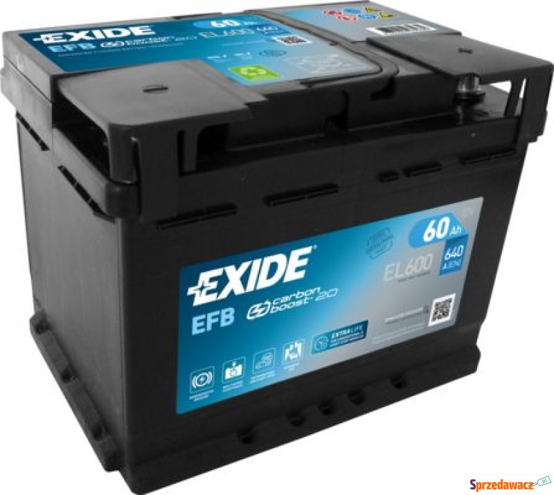 Akumulator 60Ah 640A Exide Start Stop EFB - Akumulatory - Racibórz