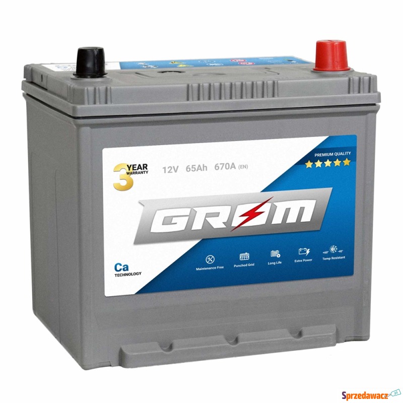Akumulator 65Ah 670A GROM Premium