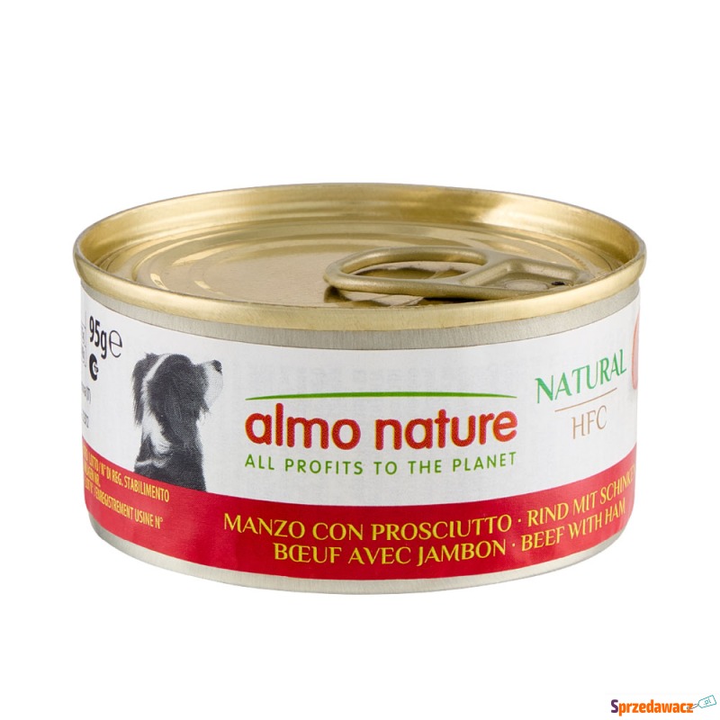 Almo Nature HFC, 6 x 95 g - Wołowina z szynką - Karmy dla psów - Słupsk