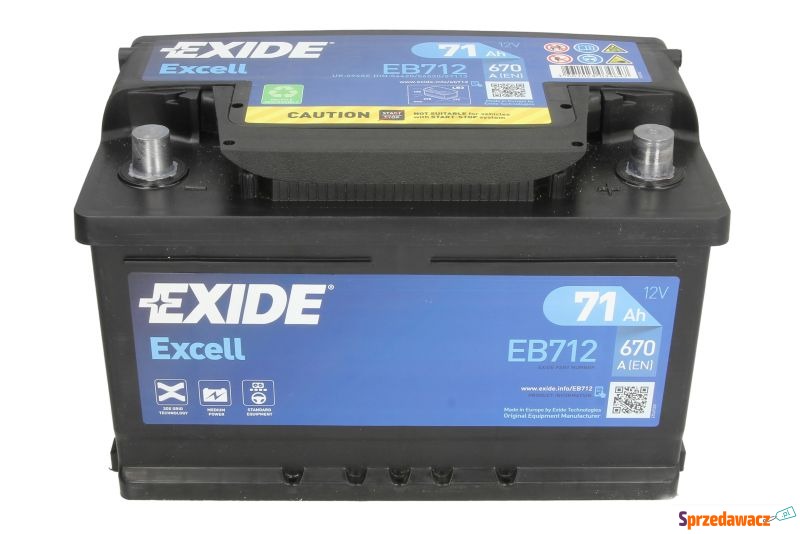 Akumulator 71Ah 670A Exide Excell...