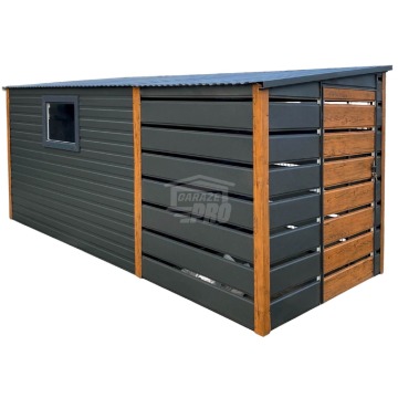 Schowek Domek Ogrodowy 3x2m + wiata 2m 2x Drzwi okno dach GP554