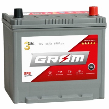Akumulator Grom Efb Start&Stop 65Ah 670A Japan... - Akumulatory - Augustów - zdjęcie 1