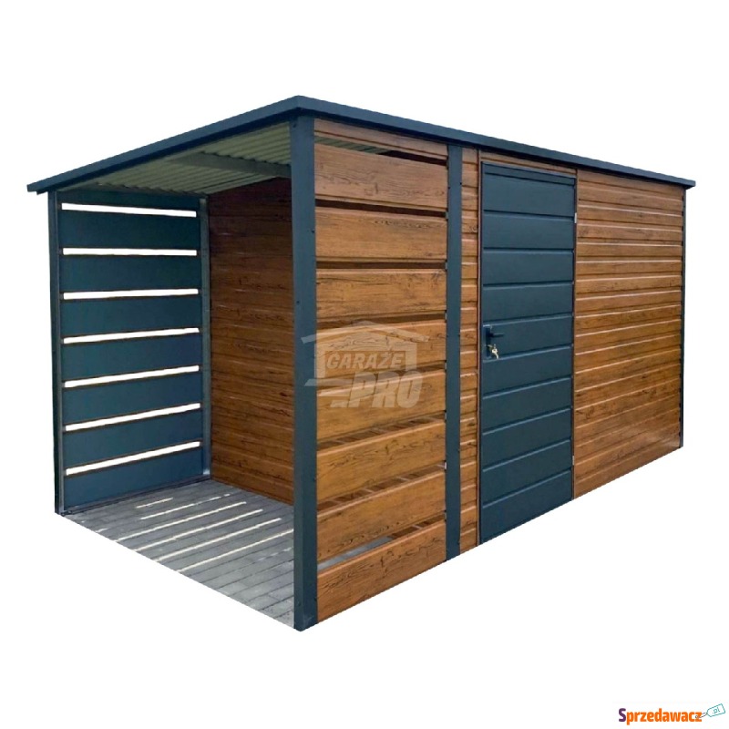 Schowek Domek Ogrodowy 3x2m + wiata 1m  Drzwi... - Altany, domki, namioty - Białystok