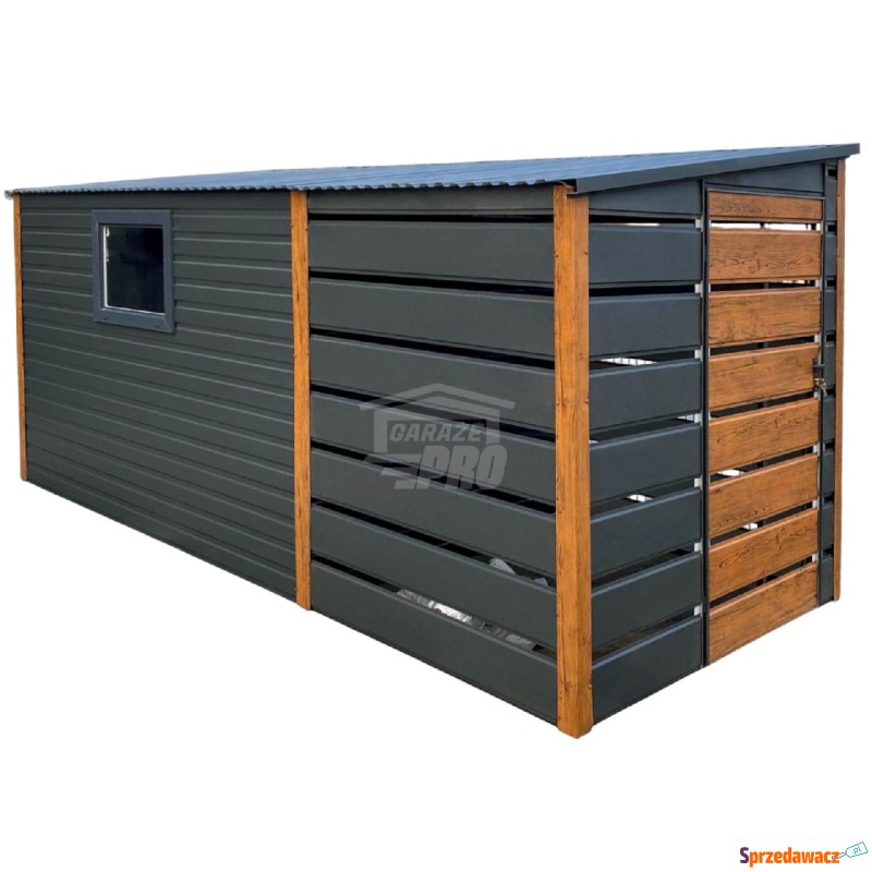 Schowek Domek Ogrodowy 3x2m + wiata 2m 2x Drzwi... - Altany, domki, namioty - Żnin