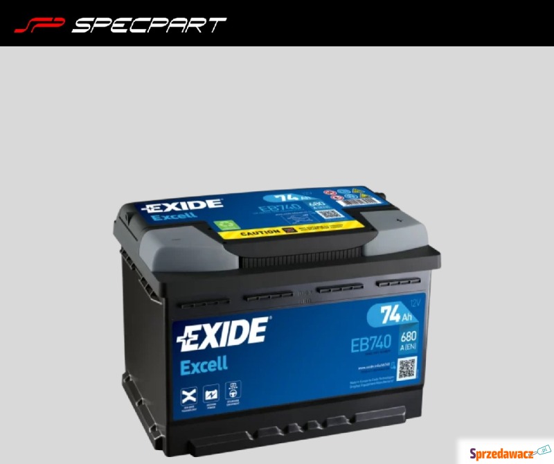 Akumulator 74Ah 670A Exide Excell - Akumulatory - Biała Podlaska