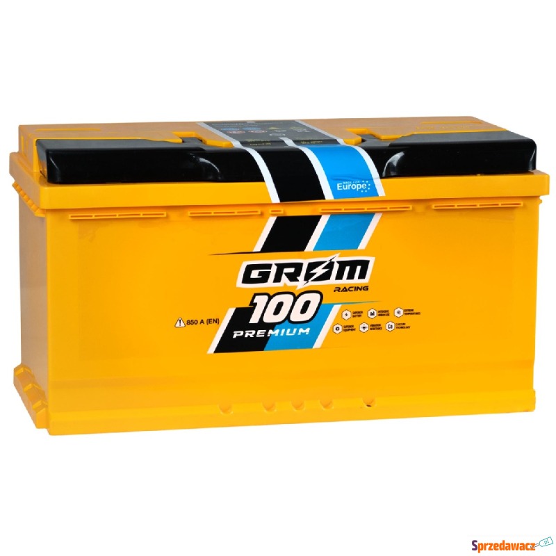 Akumulator Grom Racing 100Ah 850A EN Prawy Plus - Akumulatory - Augustów