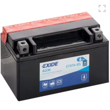 Akumulator motocyklowy Exide Etx7a-bs Ytx7a-bs... - Układ elektryczny - Augustów - zdjęcie 1