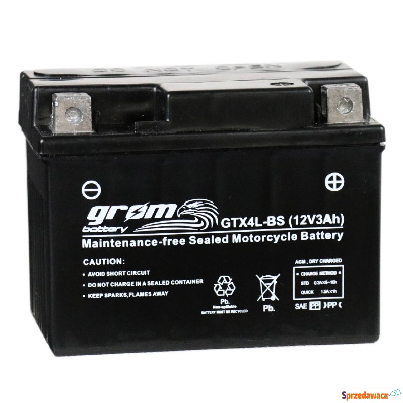 Akumulator motocyklowy Grom Gtx4l-bs Ytx4l-bs... - Układ elektryczny - Augustów