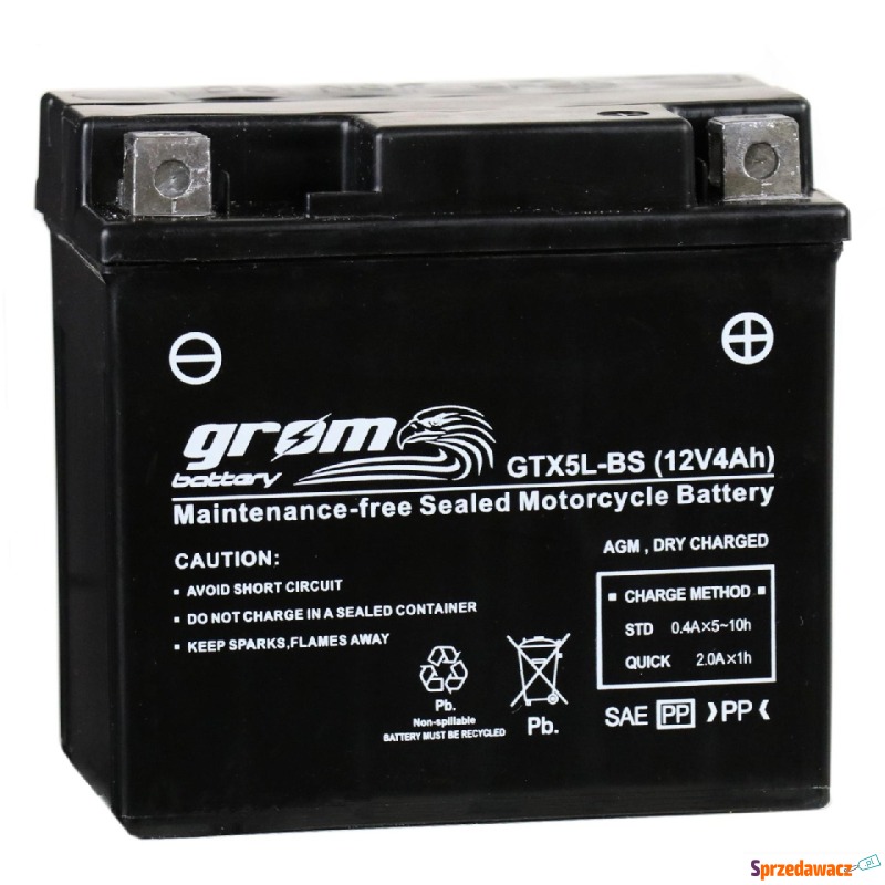 Akumulator motocyklowy Grom Gtx5l-bs ytx5l-bs... - Układ elektryczny - Augustów