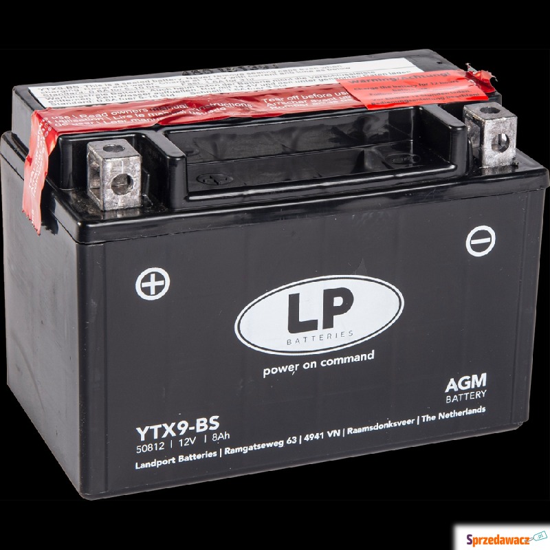 Akumulator motocyklowy Landport Ytx9-bs 12V 8Ah... - Układ elektryczny - Augustów
