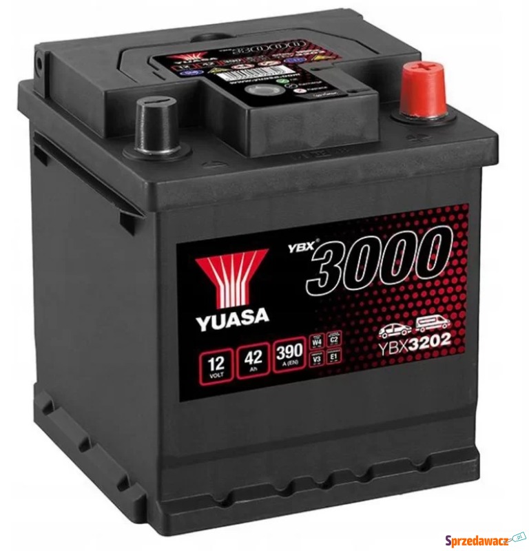 Akumulator 12V 42Ah 390A Yuasa Standard kostka... - Akumulatory - Radom