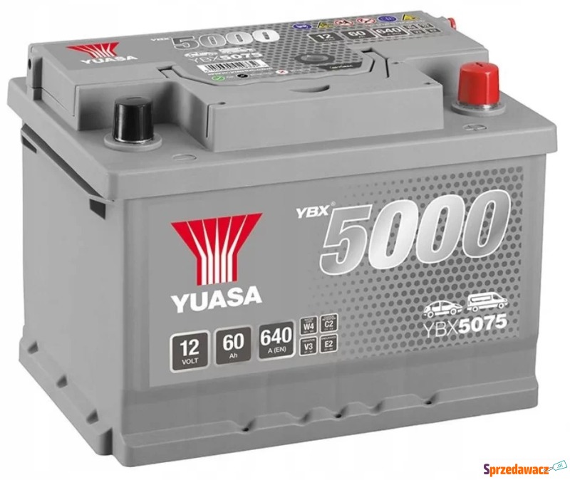 Akumulator 12V 60Ah 640A Yuasa Silver Prawy Plus... - Akumulatory - Radom