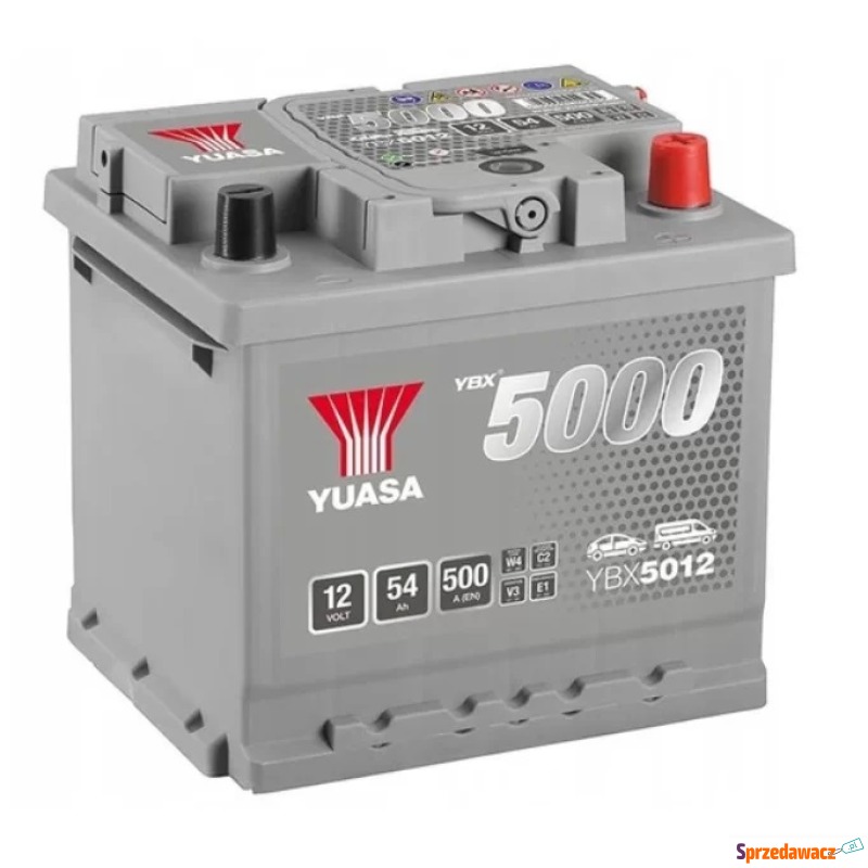 Akumulator 54Ah 500A Yuasa Silver 12V Prawy Plus... - Akumulatory - Radom