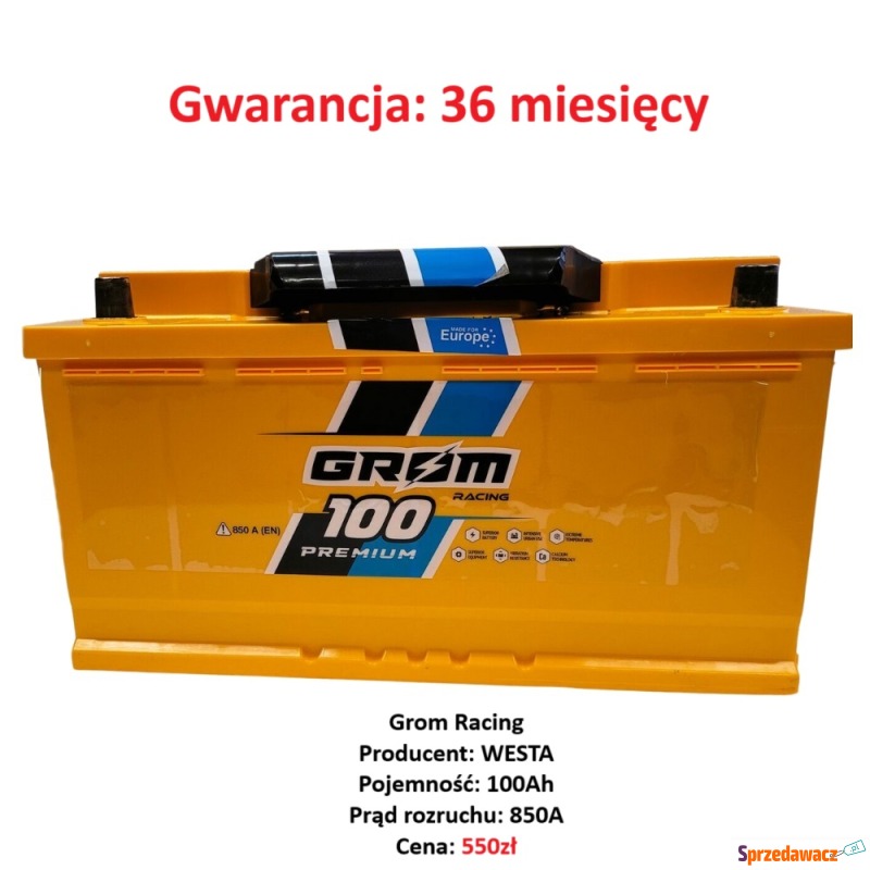 Akumulator 100Ah 850A Grom Racing...