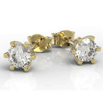 Kolczyki z żółtego złota z diamentami 0,54 ct wzór LPK-8054Z